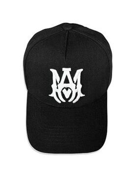 AMIRI Black Cap with White Logo